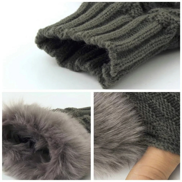 New Faux Rabbit Fur Gloves - Picture 5 of 6